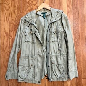 Ralph Lauren Sage Green Utility Jacket with Hood